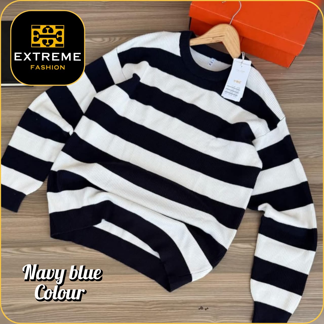 men's stripped knitted jersey