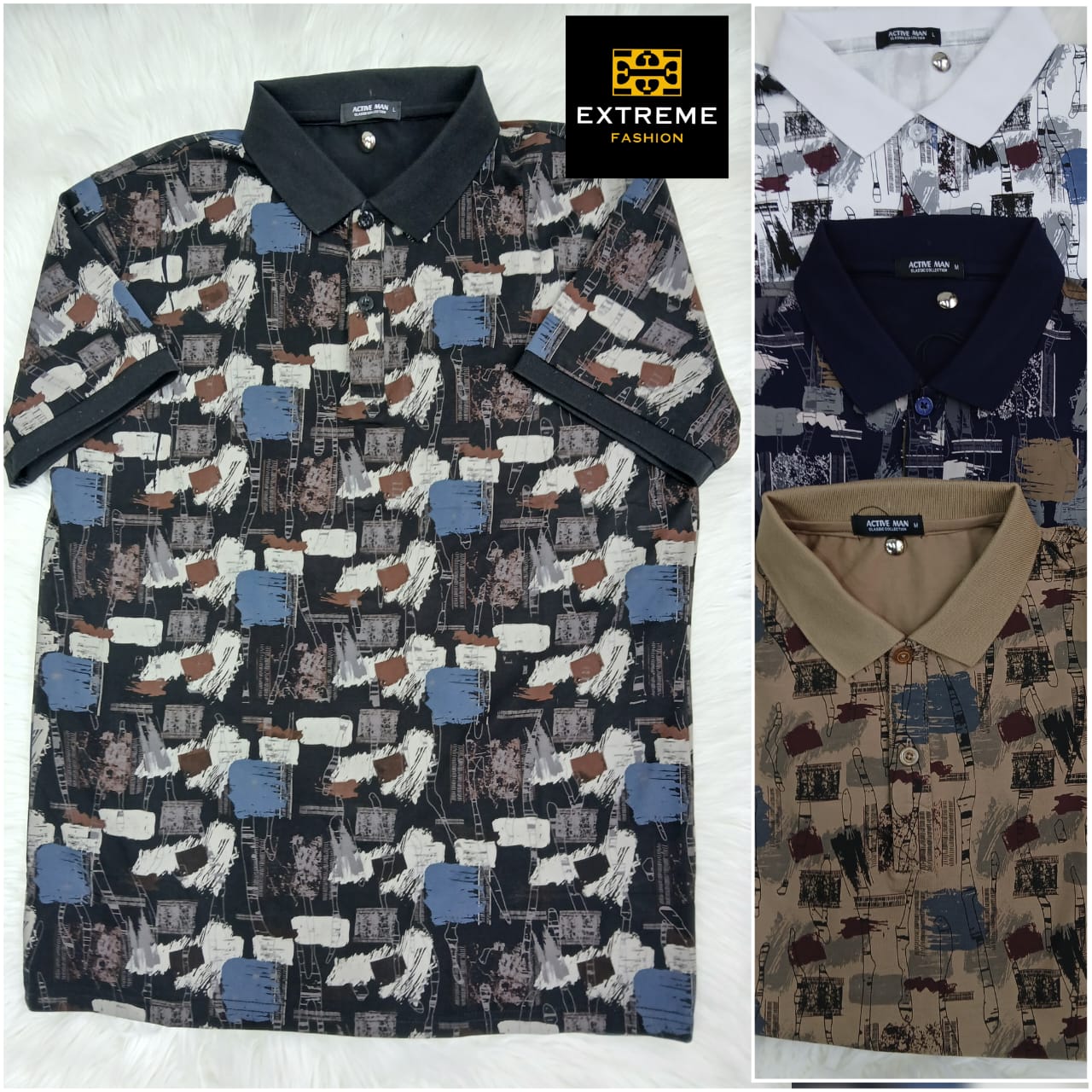 men's printed golf t shirt