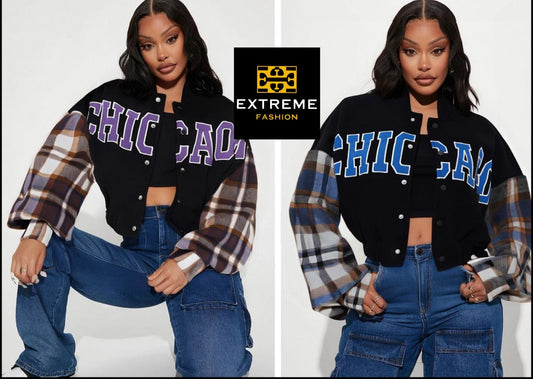 chicago crop jackets