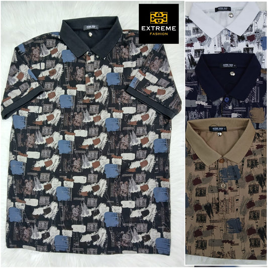 men's printed golf t shirt