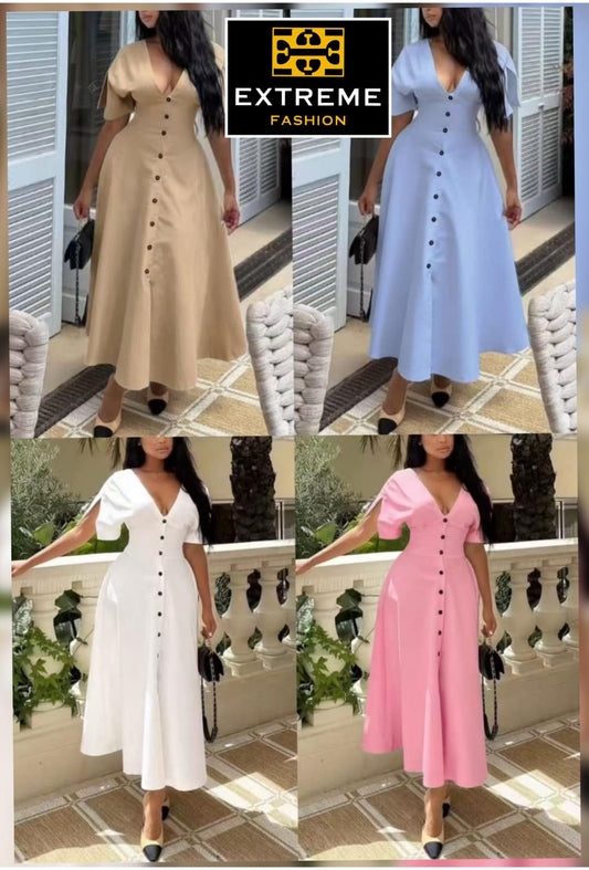 v neck elegent dress