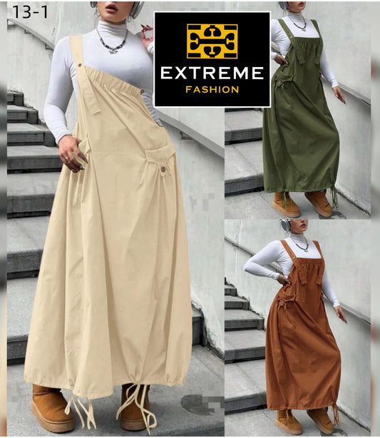 plus size cargo dangaree dress