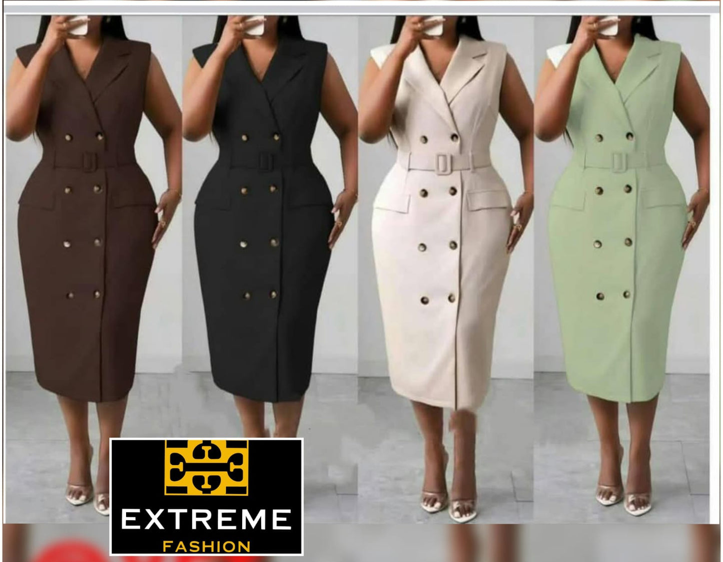 double breast  formal blazer dress